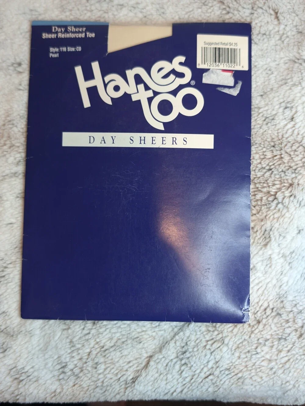 ​Vintage Hanes Too Day Sheers Pantyhose Size CD Pearl Sheer Reinforced Toe NIP